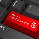 Ransomware dollar key on keyboard